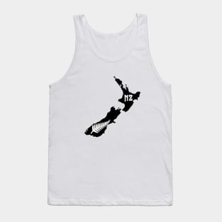 New Zealand all black map Tank Top